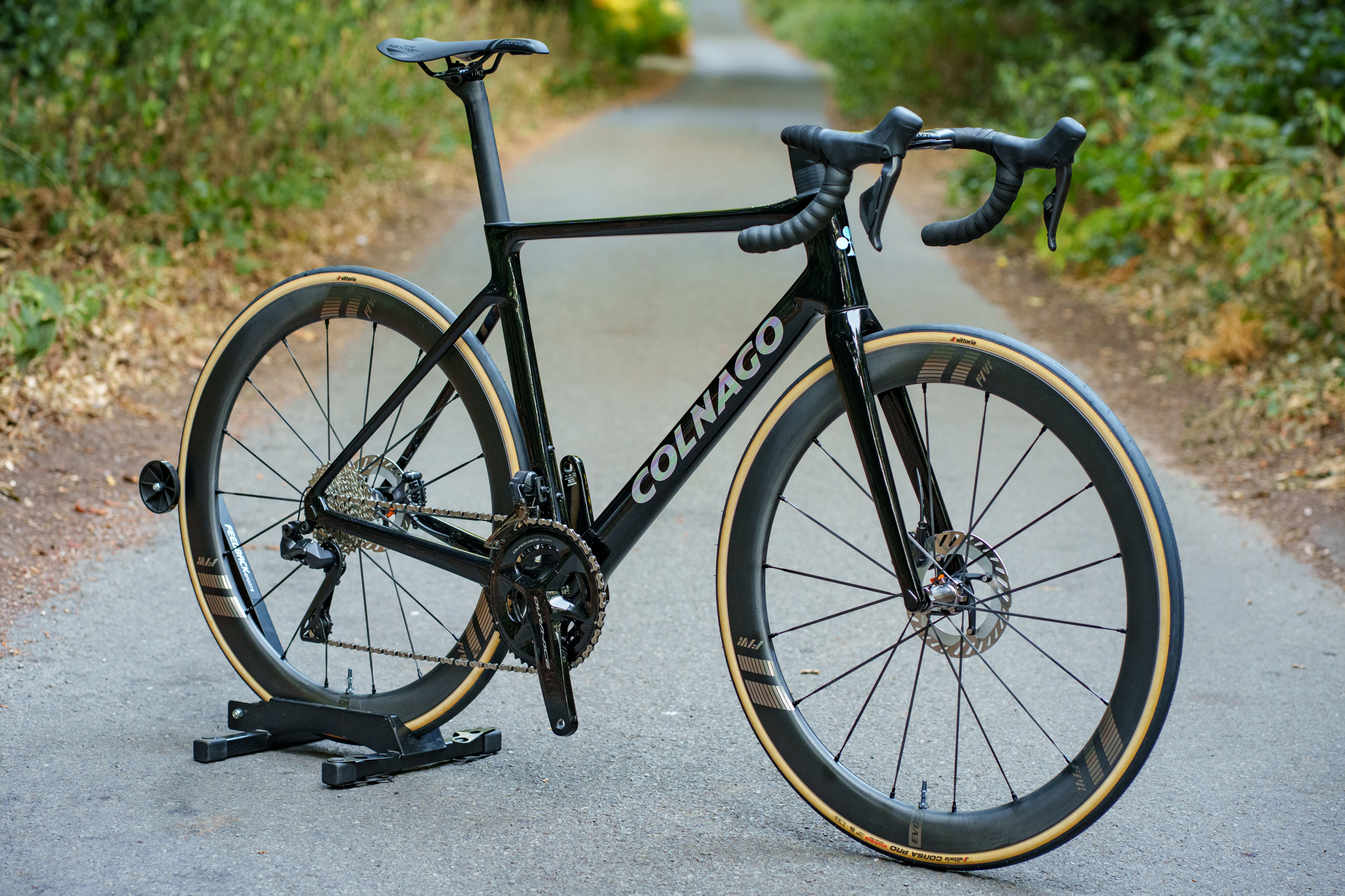 New Colnago V4RS Ultegra Dura Ace Di2 Disc Road Bike 510 Medium Carbon Wheels - Image 3